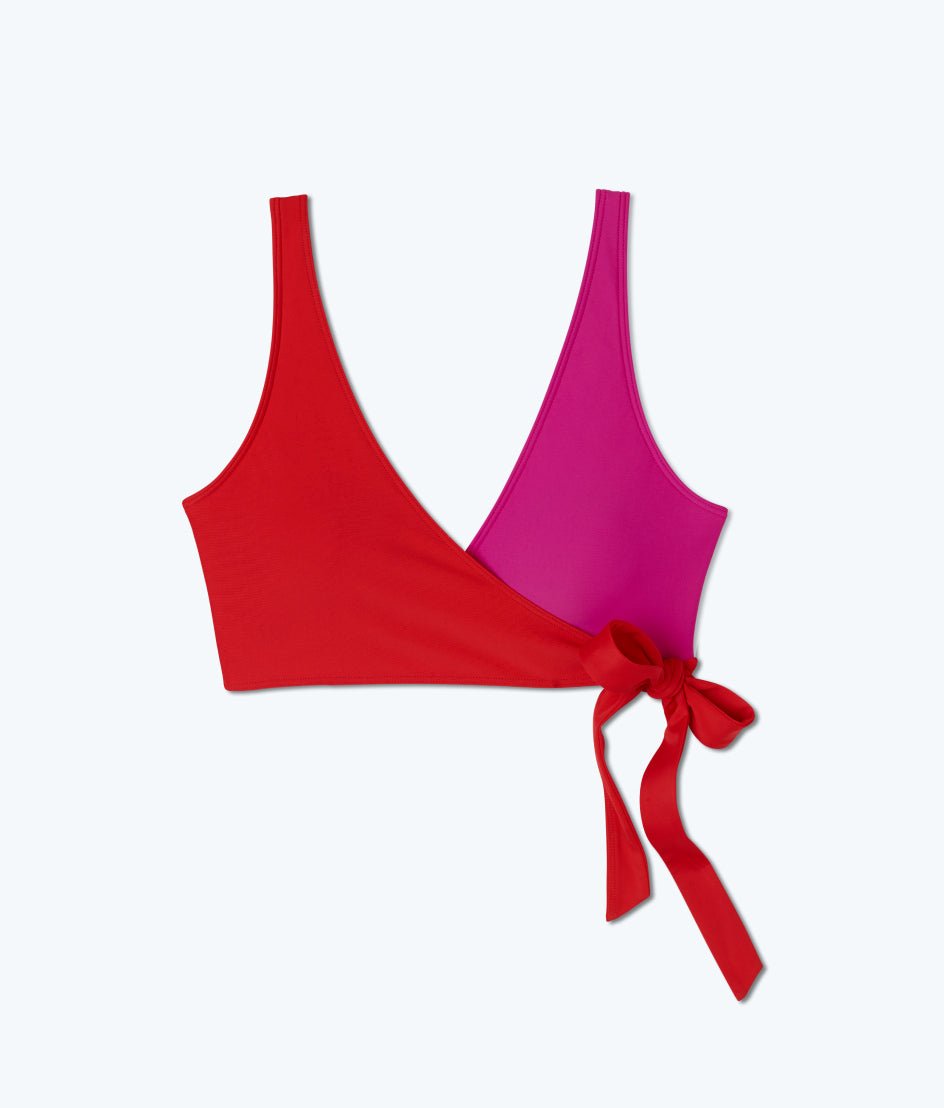 The Perfect Wrap Bikini Top - Lava & Hibiscus - Image 5